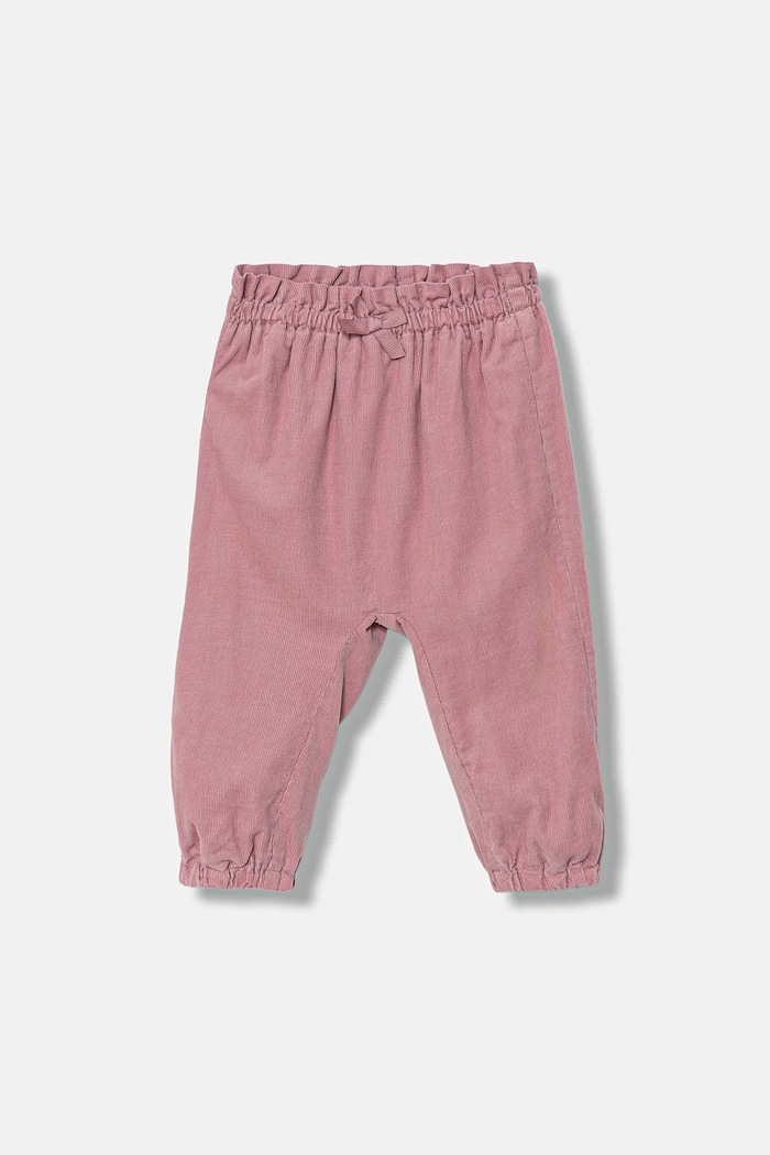 United Colors of Benetton pantaloni de catifea reiată pentru bebeluși bumbac roz 4O5GAF01Q.W.Seasonal