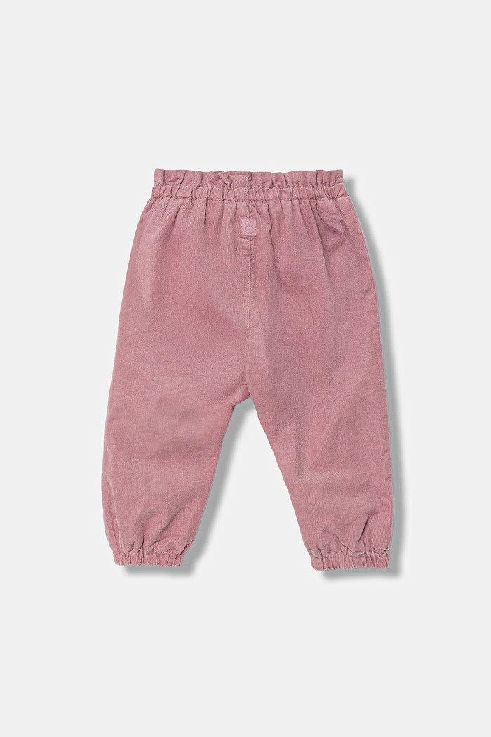 United Colors of Benetton pantaloni de catifea reiată pentru bebeluși 4O5GAF01Q.W.Seasonal roz AW25