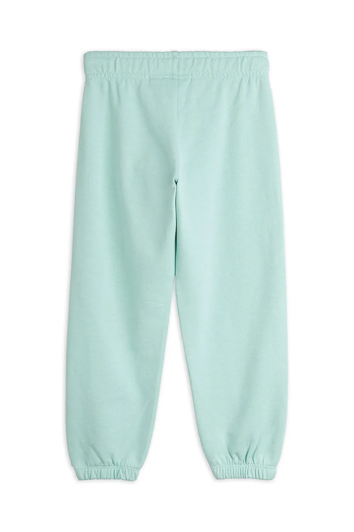 Детски памучен спортен панталон Mini Rodini Camp Rodini 2563010160 тюркоазен AW25