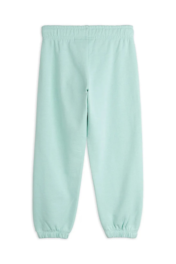 Детски памучен спортен панталон Mini Rodini Camp Rodini 2563010160 тюркоазен AW25