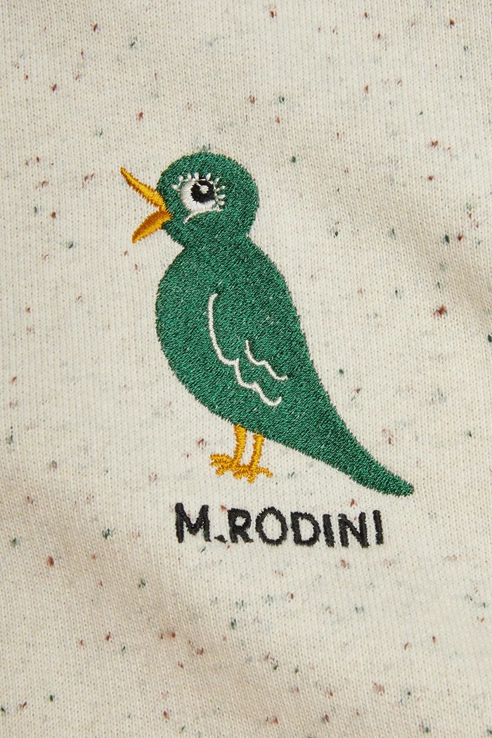 Детские хлопковые штаны Mini Rodini Bird бежевый 2563011111