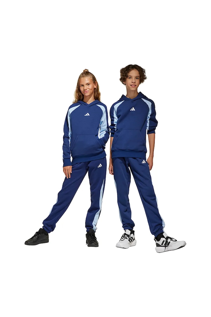 adidas spodnie dresowe dziecięce dzianina niebieski JC7530