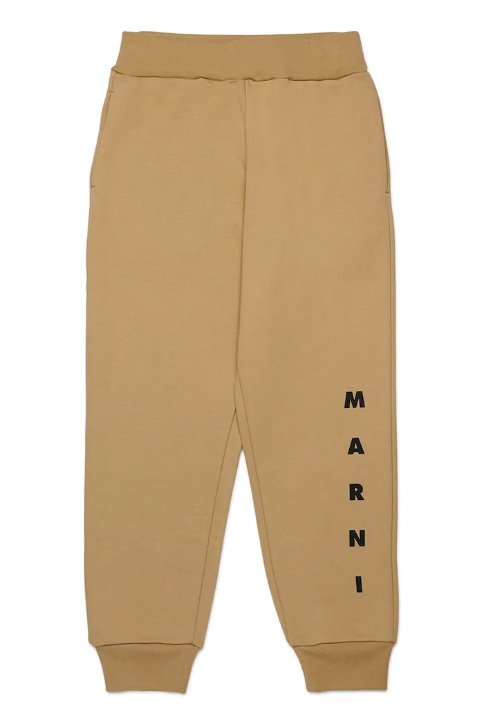 Детски спортен панталон Marni MP72U TROUSERS памук бежов M01218