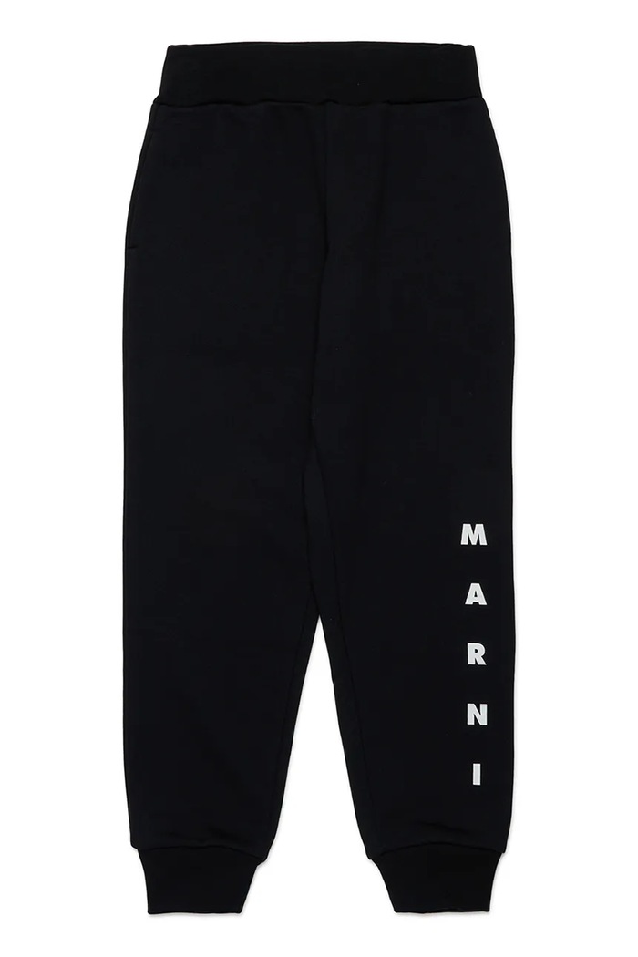Detské tepláky Marni MP72U TROUSERS bavlna čierna M01218