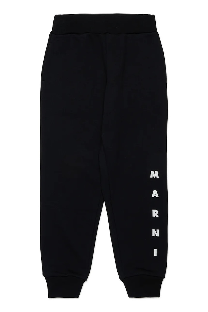 Detské tepláky Marni MP72U TROUSERS bavlna čierna M01218