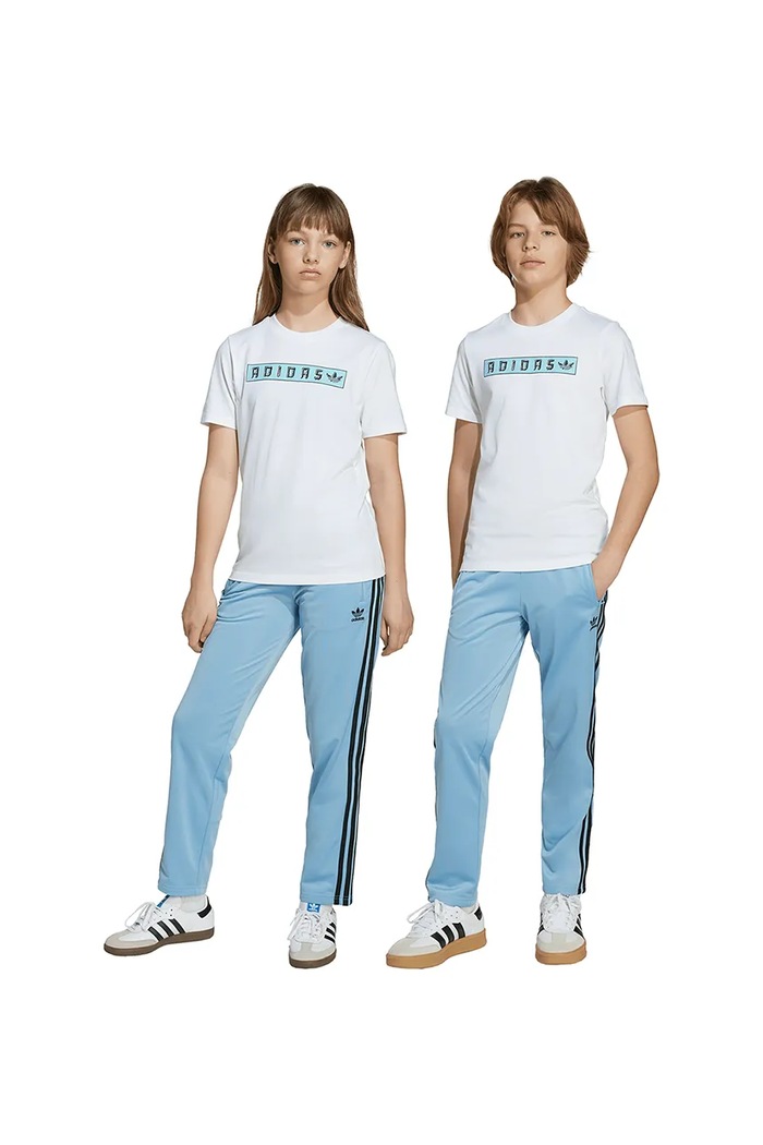 Otroški spodnji del trenirke adidas Originals Pletenina modra JV8592