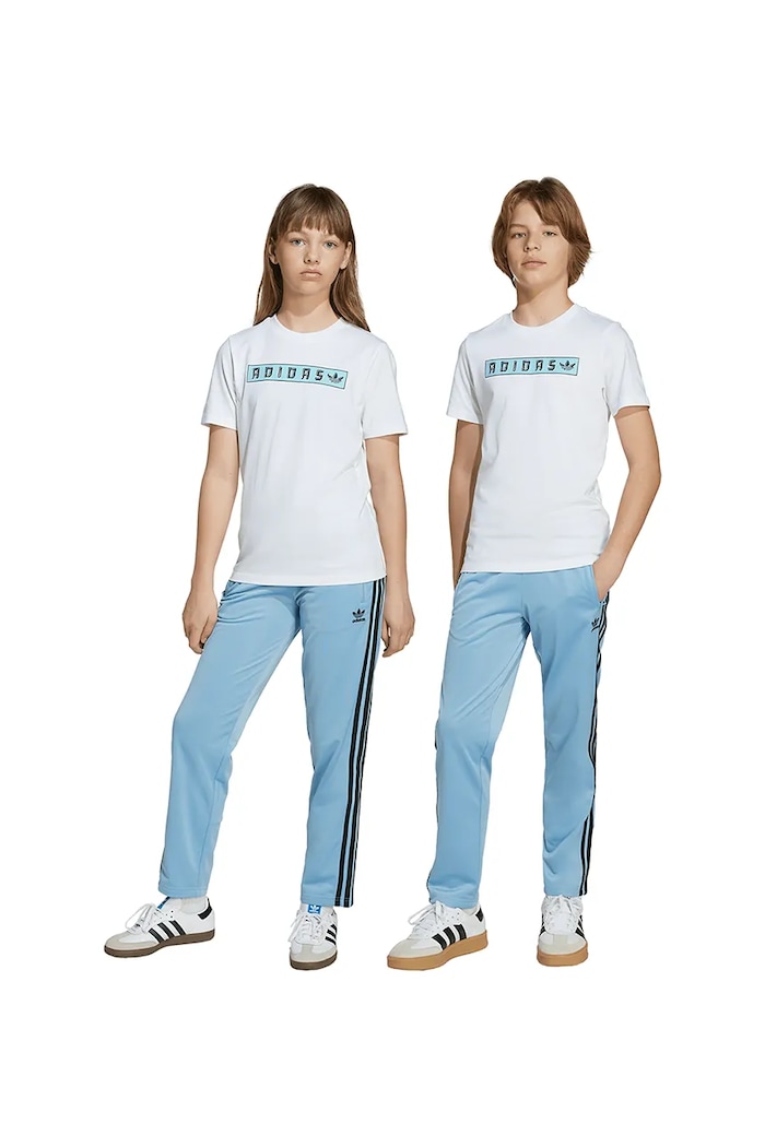 Otroški spodnji del trenirke adidas Originals Pletenina modra JV8592