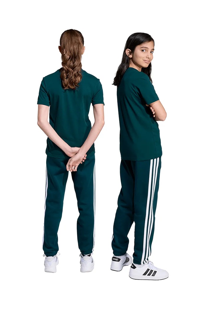 Spodnie dresowe dziecięce adidas zielony JW3406