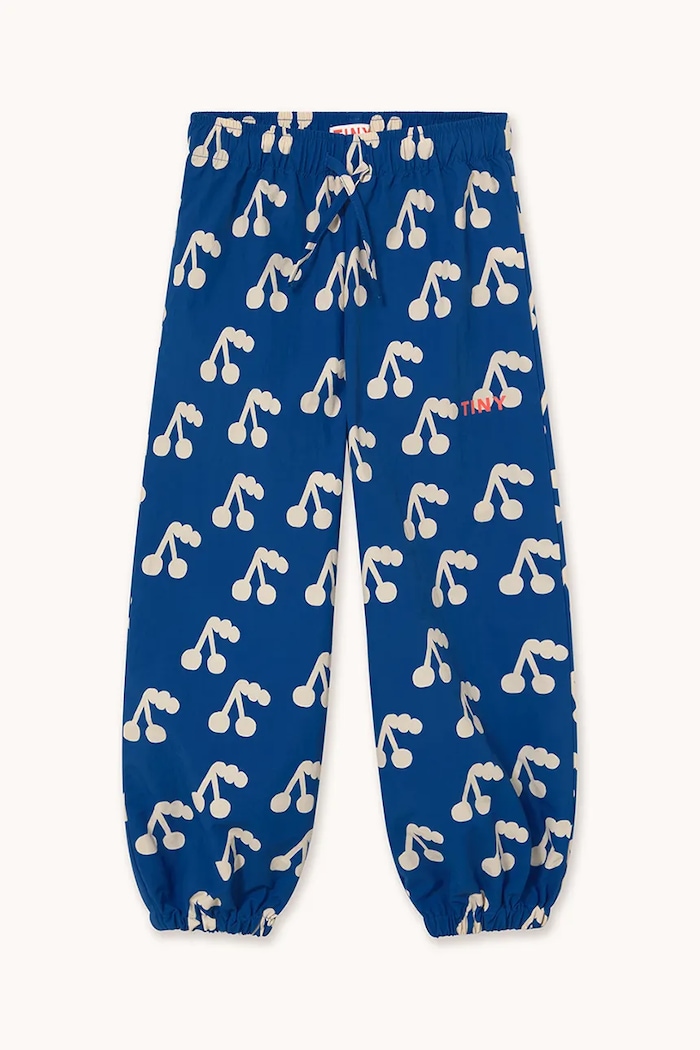 Παιδικό φούτερ Tinycottons CHERRIES WOVEN SWEATPANT AW25.189 μπλε AW25