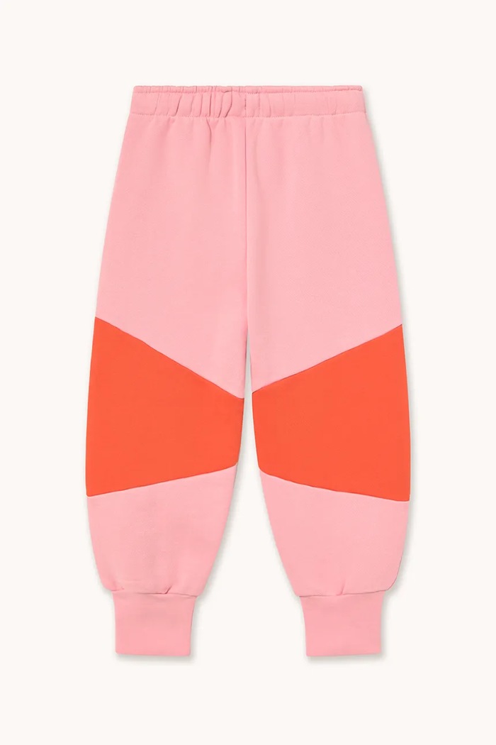 Tinycottons Pantaloni de bumbac pentru copii TINY COLOR BLOCK SWEATPANT AW25.275 roz AW25