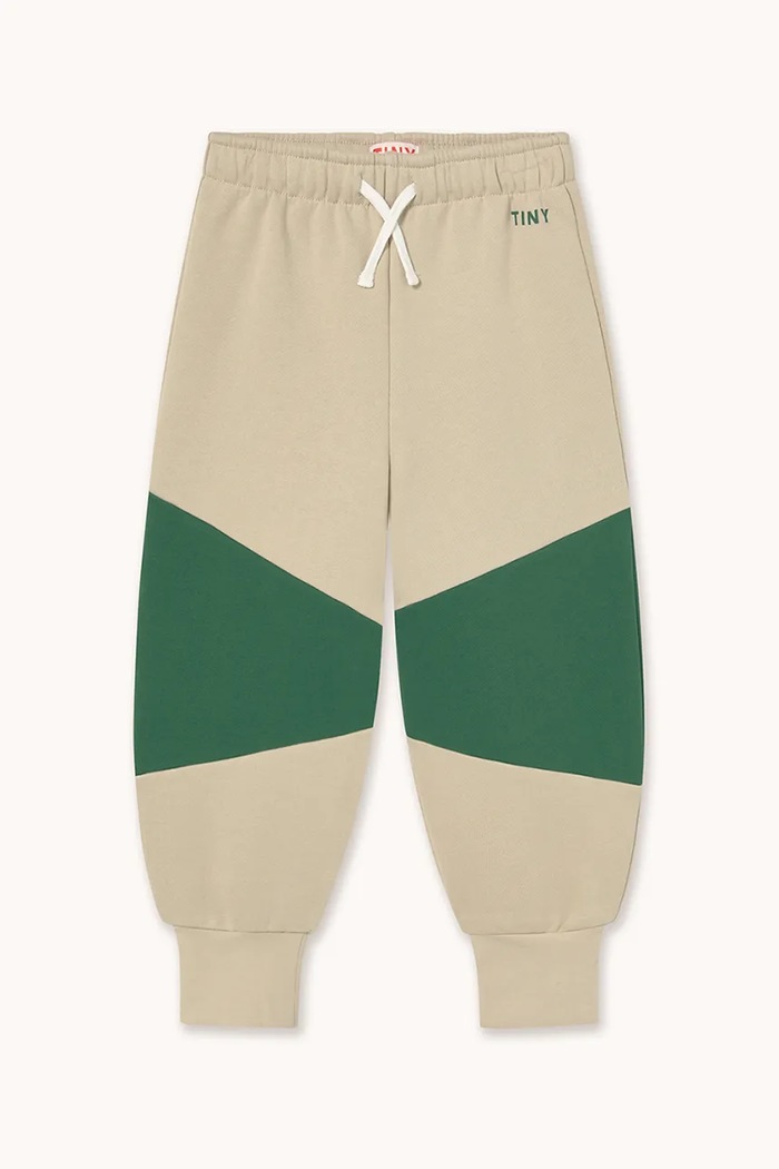 Παιδικό βαμβακερό παντελόνι Tinycottons TINY COLOR BLOCK SWEATPANT AW25.275 καφέ AW25