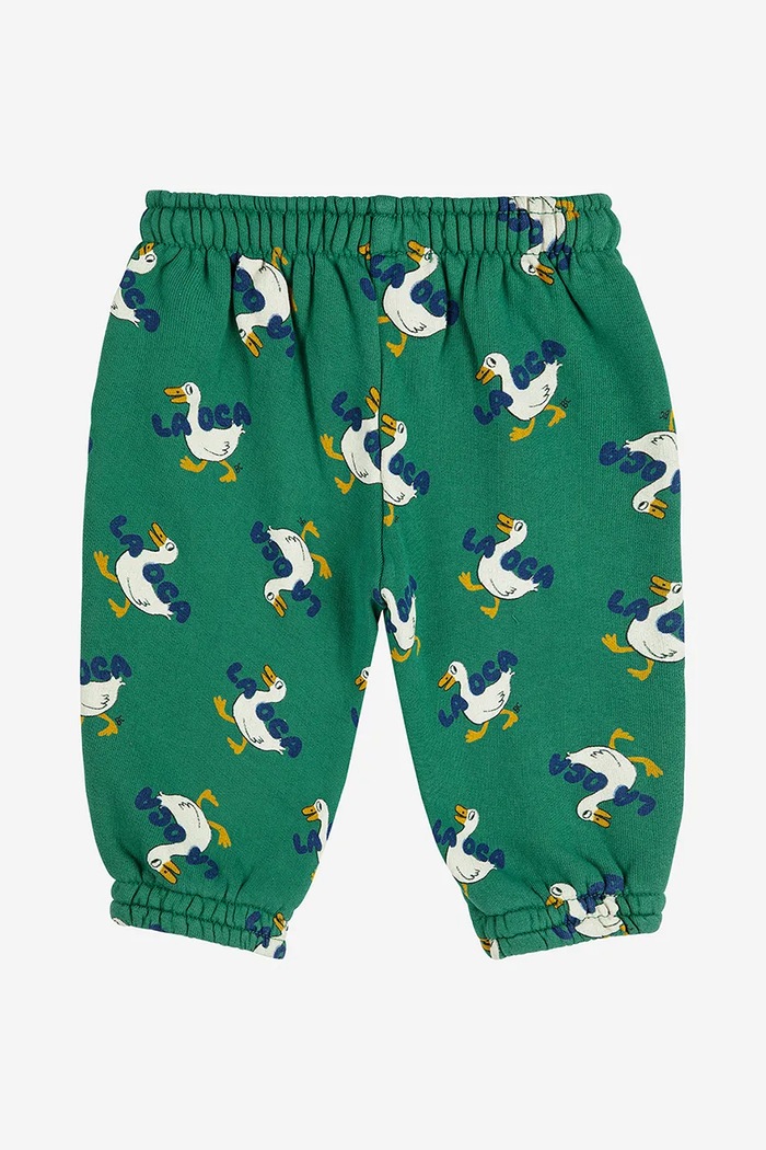 Bobo Choses spodnie dresowe niemowlęce La Oca 225AB076 zielony AW25