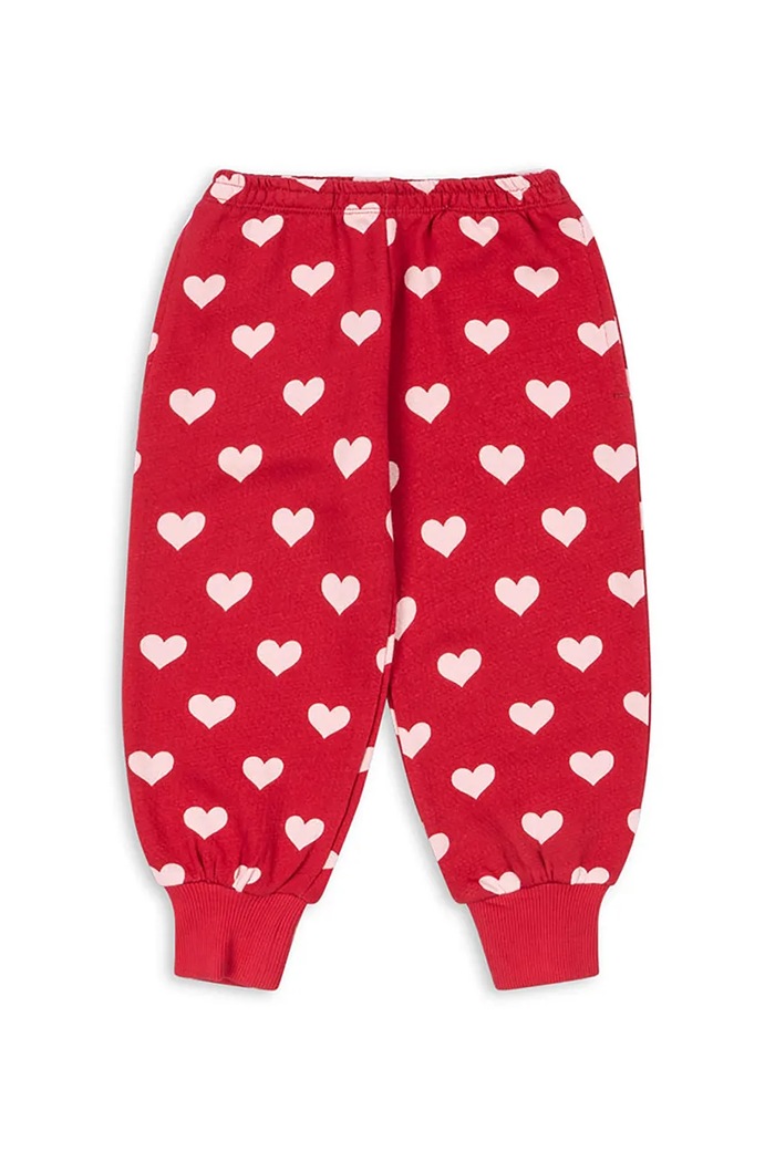 Konges Sløjd pantaloni copii LOUPY LOU SWEAT PANTS OCS bumbac rosu KS103873.9BYA