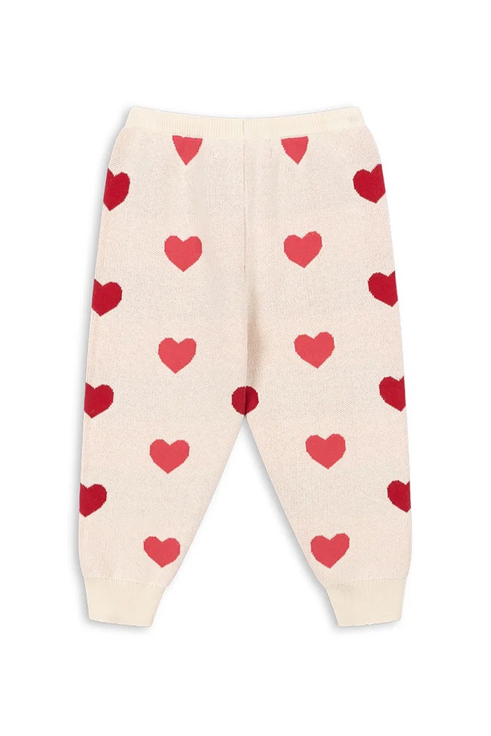 Detské bavlnené nohavice Konges Sløjd LAPIS KNIT PANTS GOTS KS103855.9BYA béžová AW25
