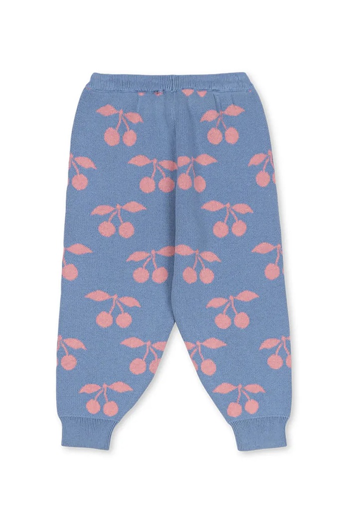 Konges Sløjd spodnie bawełniane dziecięce LAPIS KNIT PANTS GOTS KS103855.9BYA fioletowy AW25