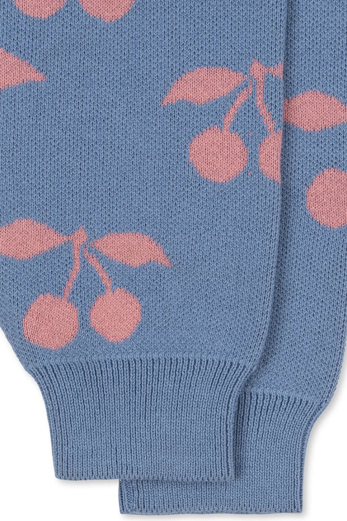 Konges Sløjd spodnie bawełniane dziecięce LAPIS KNIT PANTS GOTS fioletowy KS103855.9BYA