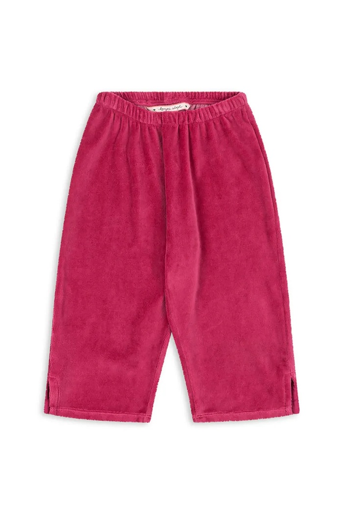 Konges Sløjd spodnie dziecięce z bawełną VELOU PANTS GOTS dzianina bordowy KS104030.9BYA