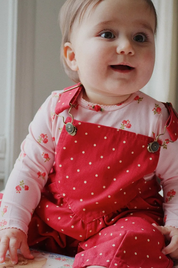 Konges Sløjd spodnie bawełniane dziecięce NOLA OVERALLS GOTS KS103945.9BYA