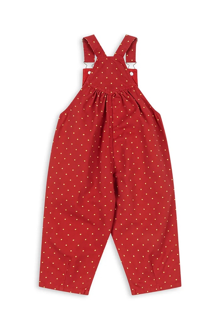 Chłopiec Konges Sløjd spodnie bawełniane dziecięce NOLA OVERALLS GOTS KS103945.9BYA czerwony