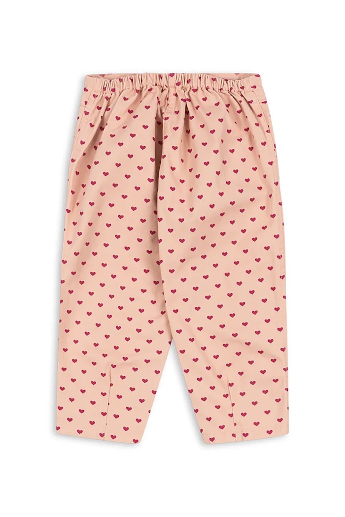 Konges Sløjd spodnie bawełniane dziecięce NOLA PANTS GOTS KS103946.9BYA różowy AW25