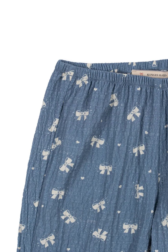 Konges Sløjd spodnie bawełniane dziecięce VIDA PANTS GOTS niebieski KS104034.9BYA