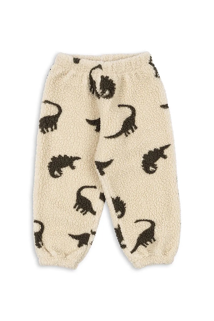 Konges Sløjd pantaloni de trening pentru copii JODY PANTS GRS tricotaj bej KS104066.9BYA