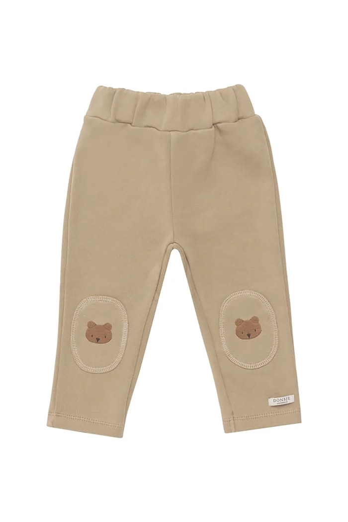 Бебешки памучен спортен панталон Donsje Joek Trousers Bears памук бежов 3040701