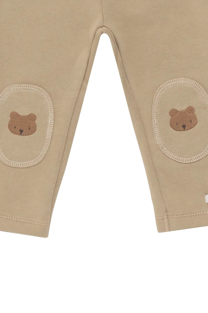 Момче Бебешки памучен спортен панталон Donsje Joek Trousers Bears 3040701 бежов