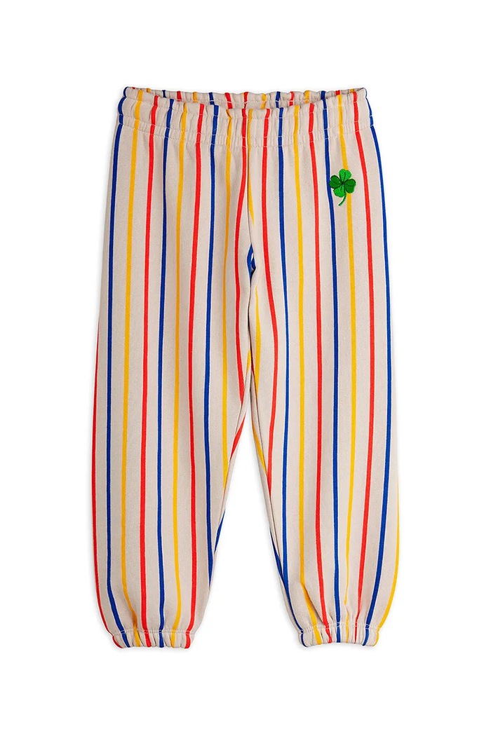 Mini Rodini pantaloni de trening din bumbac pentru copii Clover 25730132 gri AW25