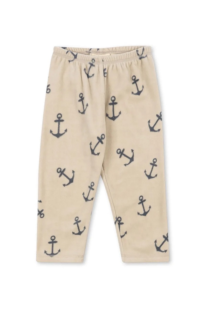 Konges Sløjd spodnie TAVI FLEECE PANTS GRS dzianina beżowy KS103541.9BYA