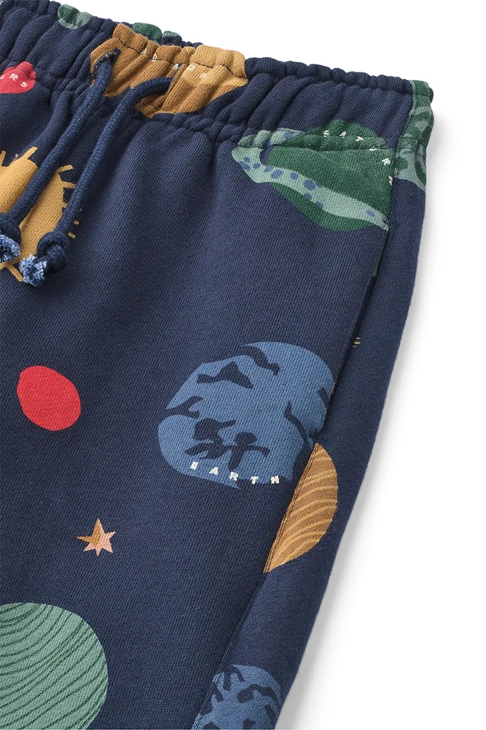 Deklice Otroška bombažna trenirka Liewood Arlo Printed Sweatpants LW20074.9BYA mornarsko modra