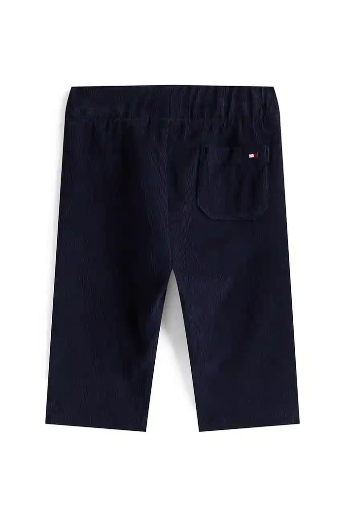 Tommy Hilfiger spodnie bawełniane niemowlęce KN0KN02053.9BYA granatowy AW25