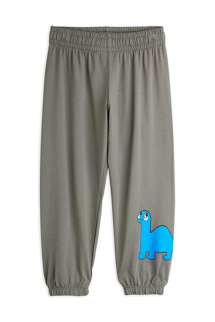 Mini Rodini pantaloni de trening din bumbac pentru copii Dino 25730140 gri AW25