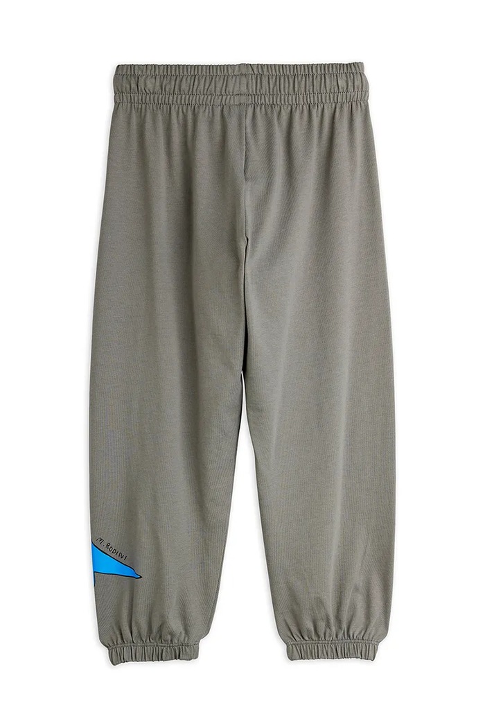 Băieți Mini Rodini pantaloni de trening din bumbac pentru copii Dino 25730140 gri