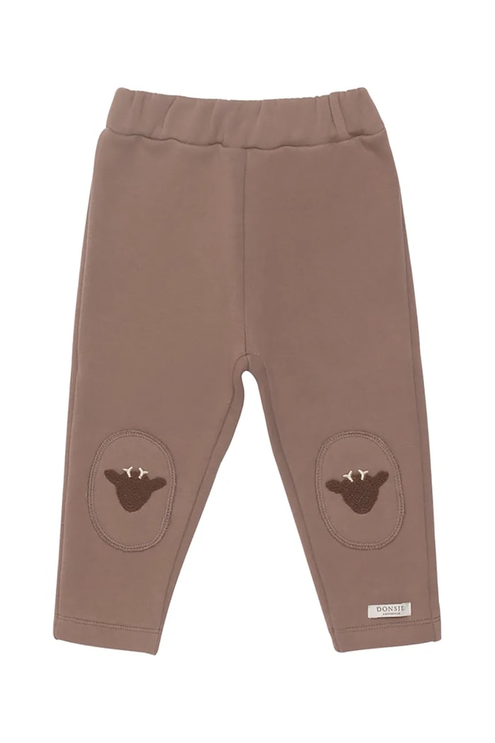 Kojenecké bavlněné tepláky Donsje Joek Trousers Stags 3040707 hnědá AW25