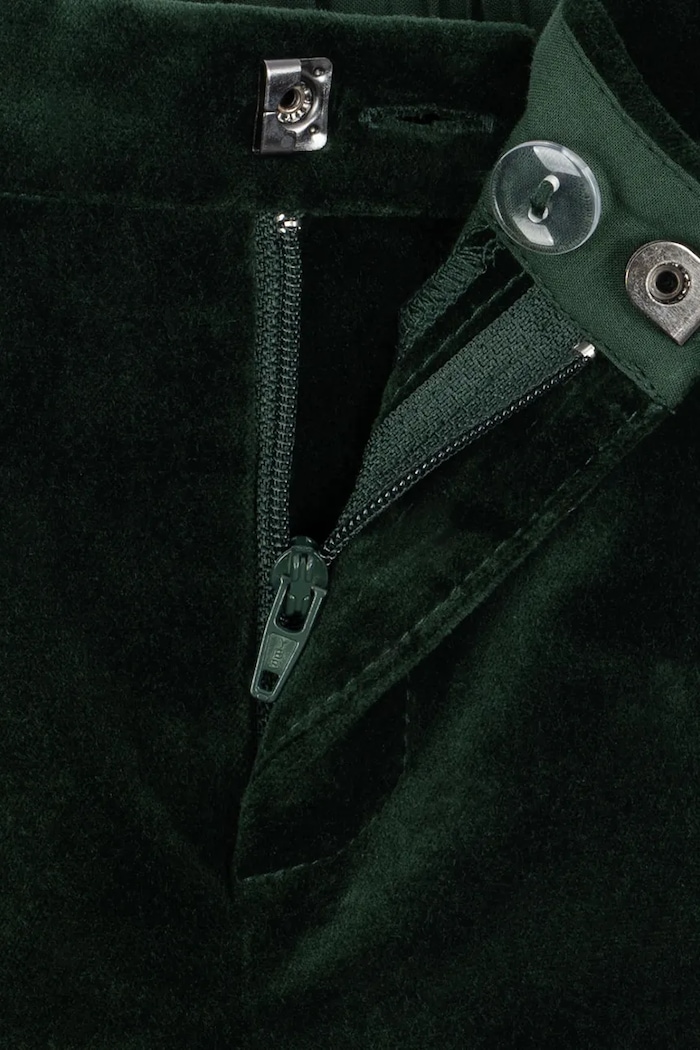 Detské zamatové nohavice Konges Sløjd ROCKY PANTS KS104413.9BYA zelená