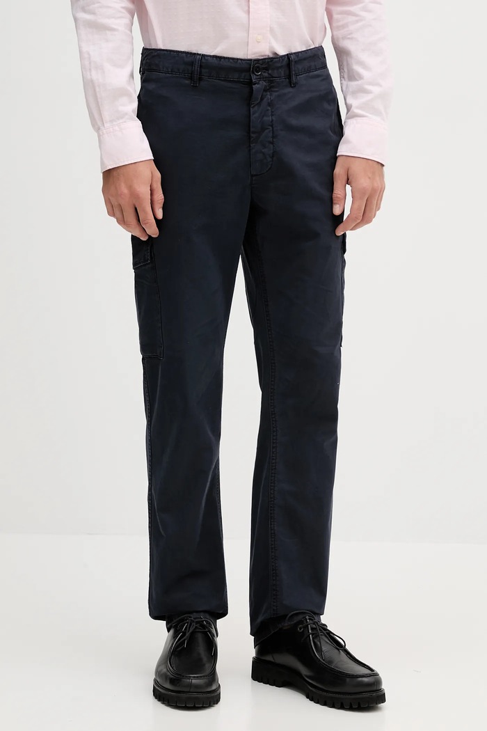 Bombažne hlače Tommy Hilfiger Raven mornarsko modra MW0MW39695
