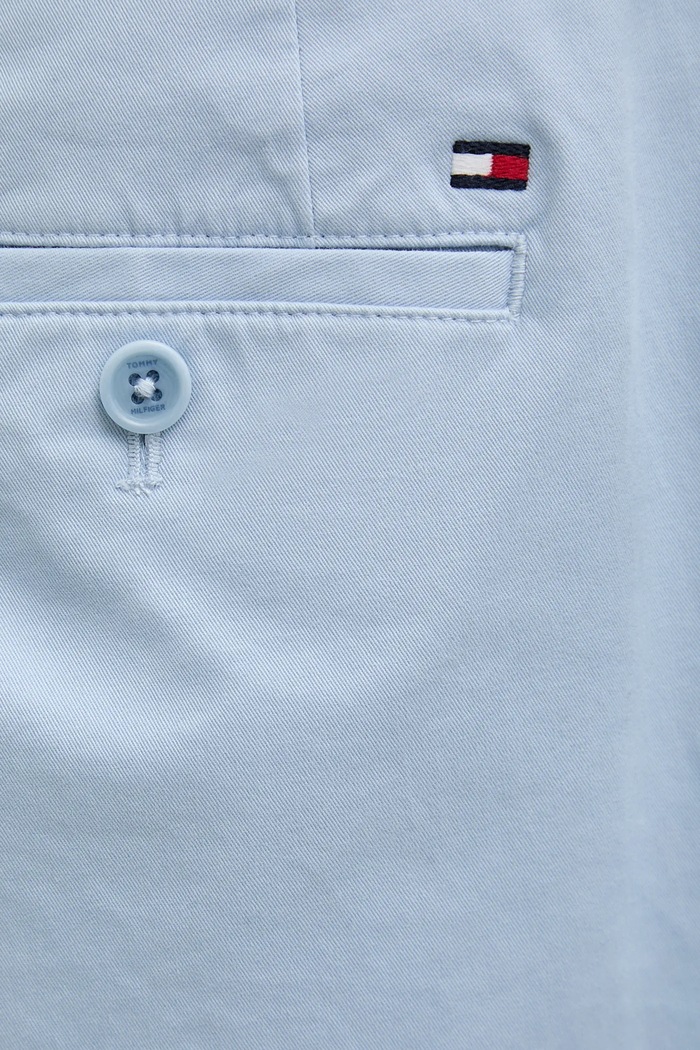 Tommy Hilfiger nohavice chinos pánske bavlnené s elastanom modrá MW0MW40262