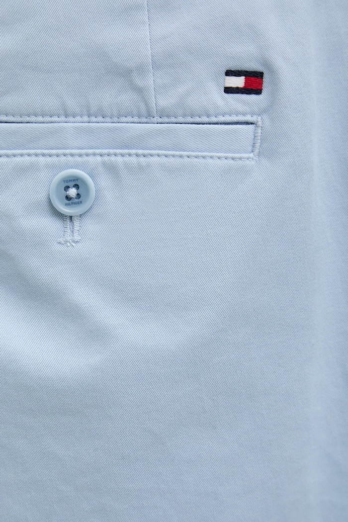 Tommy Hilfiger nohavice chinos pánske bavlnené s elastanom modrá MW0MW40262