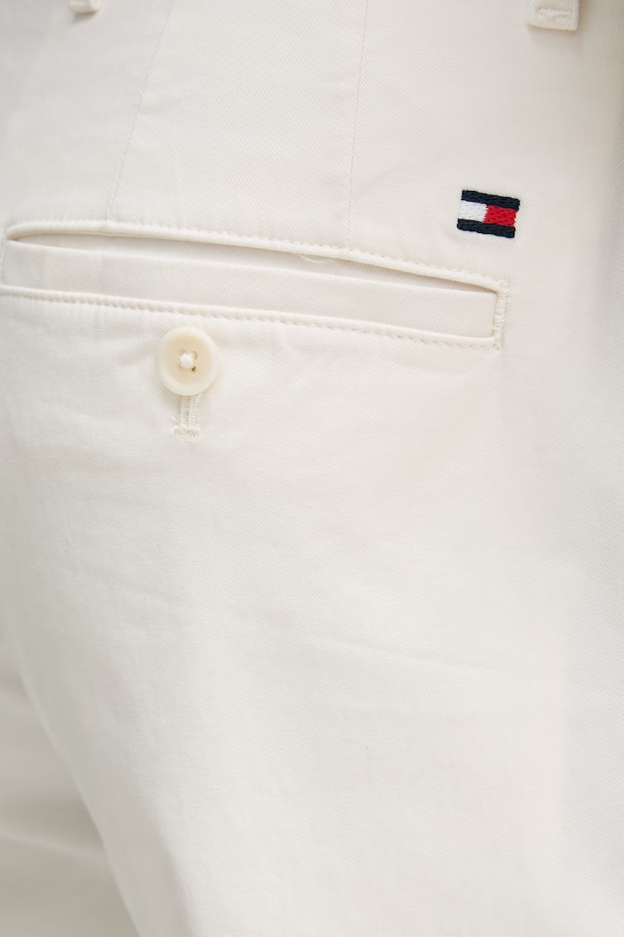 Tommy Hilfiger pantaloni chinos bărbați din bumbac cu elastan verde MW0MW40262