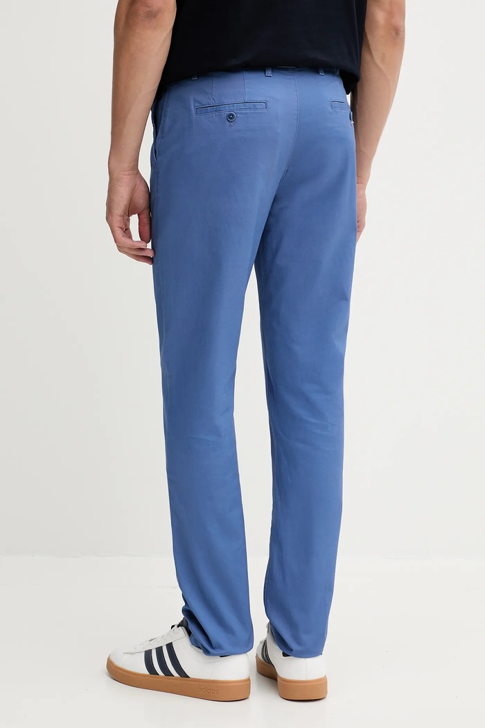 Oblečenie Tommy Hilfiger nohavice chinos pánske bavlnené s elastanom MW0MW40262 modrá