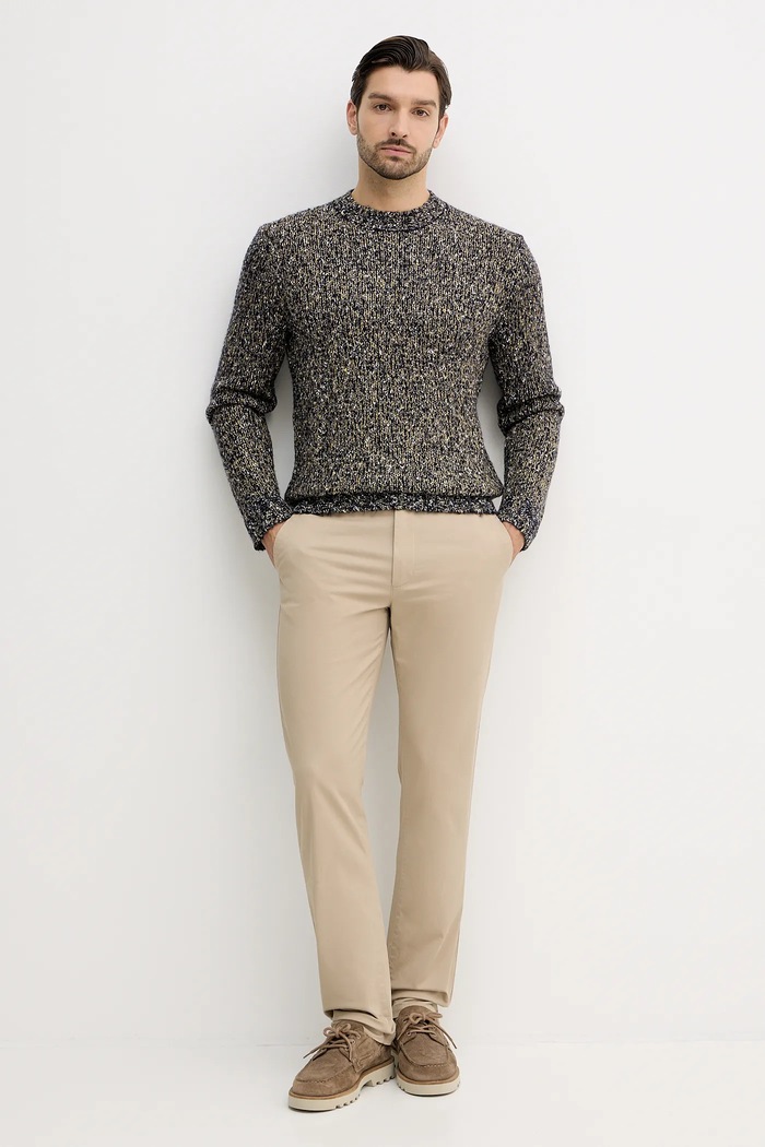 Tommy Hilfiger nohavice chinos pánske bavlnené s elastanom MW0MW40262 béžová SS26