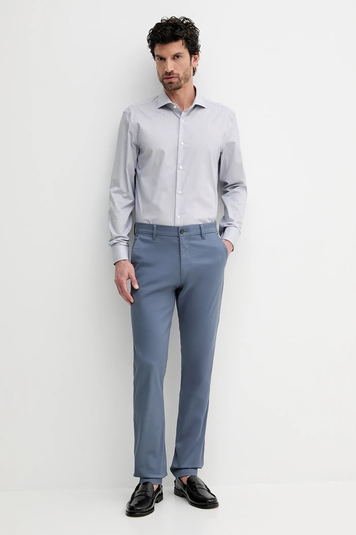 Nohavice Calvin Klein LV040EM633 modrá SS26
