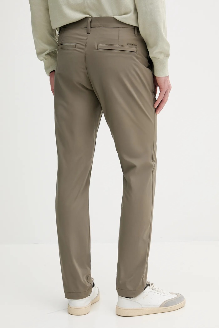 Ρούχα Calvin Klein παντελόνι chino ανδρικό LV04LB610G καφέ