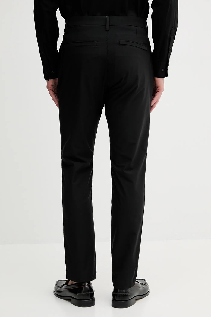 Ρούχα Calvin Klein παντελόνι chino ανδρικό LV04LB610G μαύρο