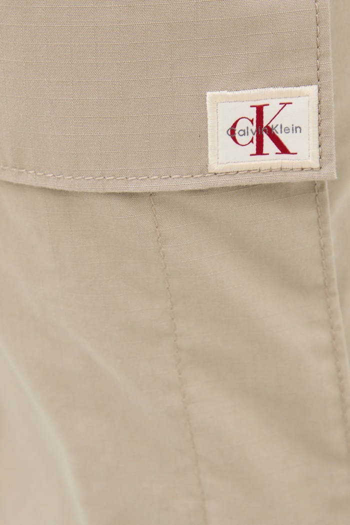 Παντελόνι Calvin Klein Jeans μπεζ LV04RC617G