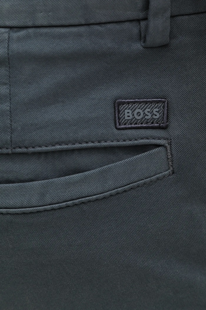BOSS pantaloni chinos bărbați bumbăcești cu elastan H-Kane1 albastru 50543304