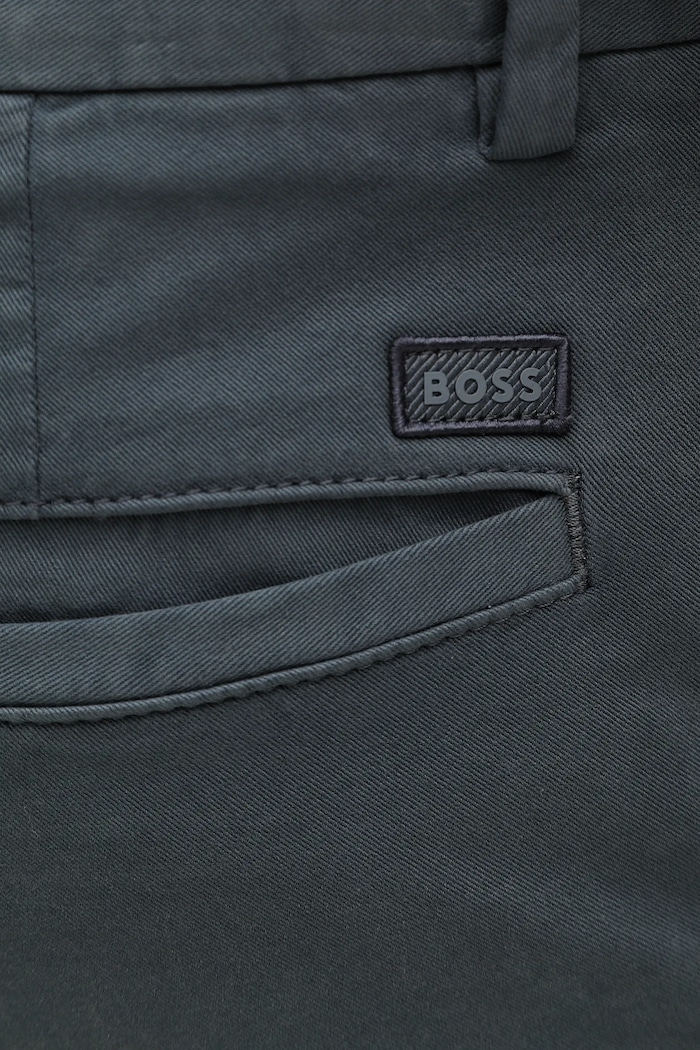 BOSS pantaloni chinos bărbați bumbăcești cu elastan H-Kane1 albastru 50543304