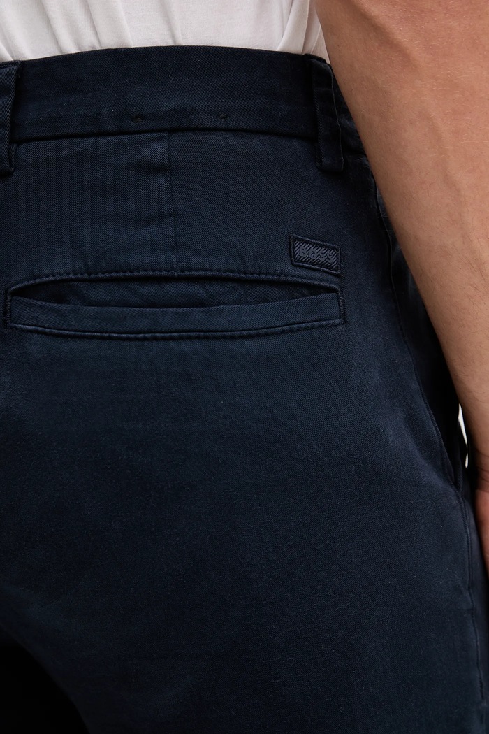 BOSS pantaloni chinos bărbătești din bumbac cu elastan H-Kane1 bleumarin 50543304