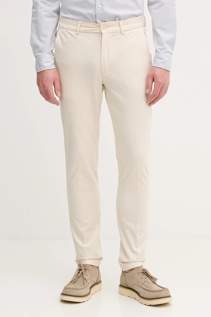 BOSS nadrág P-Kaiton1-Zip sima bézs 50543945